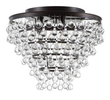 Toronto 16" Metal/Crystal LED Flush Mount - JONATHAN Y